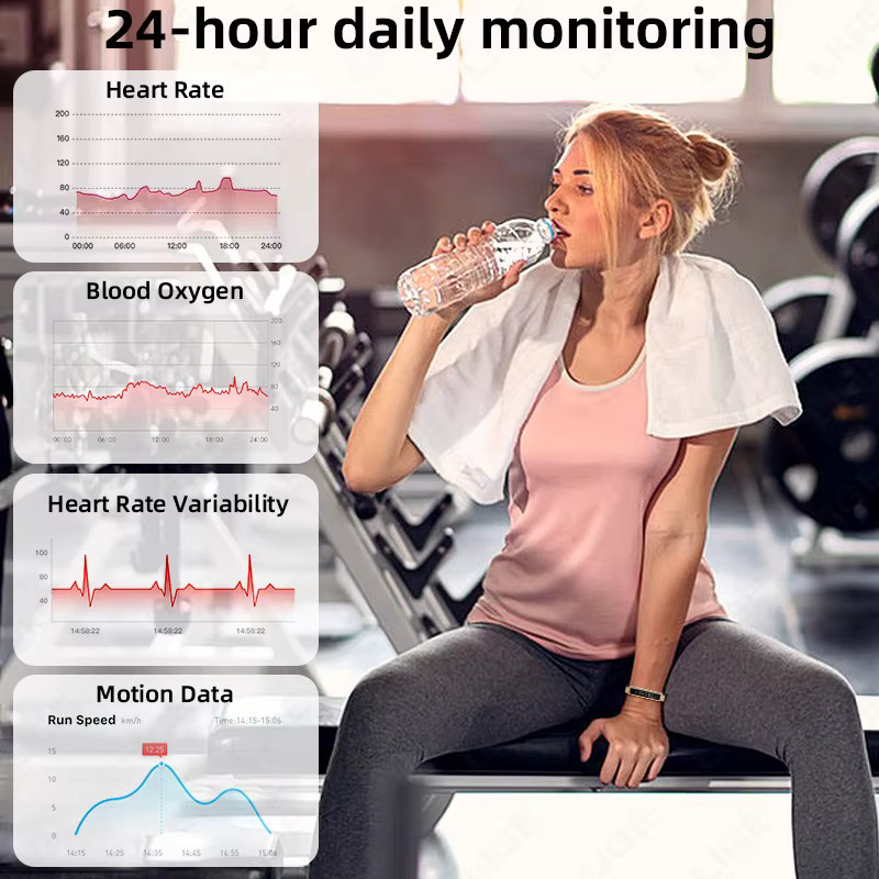 LIGE Smart Armband Unisex in Grau mit Herzfrequenzmessung, Schlafmonitor und Schrittzähler, wasserdicht, kompatibel mit Android und iOS - Bild 3
