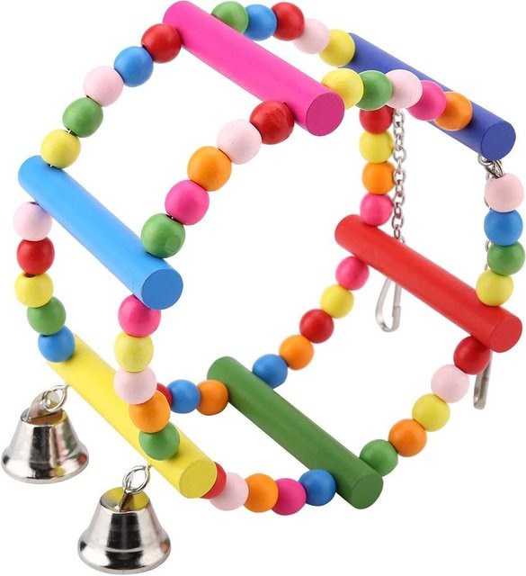 CosyHome Papagei Holzschaukel, Hängend Stehend, Spielzeug - Bild 1