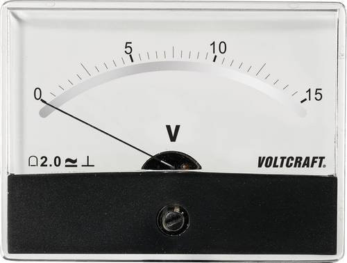 Voltcraft Einbau-Messgerät AM-86X65/15V/DC mit Drehspule in Weiß - Bild 1