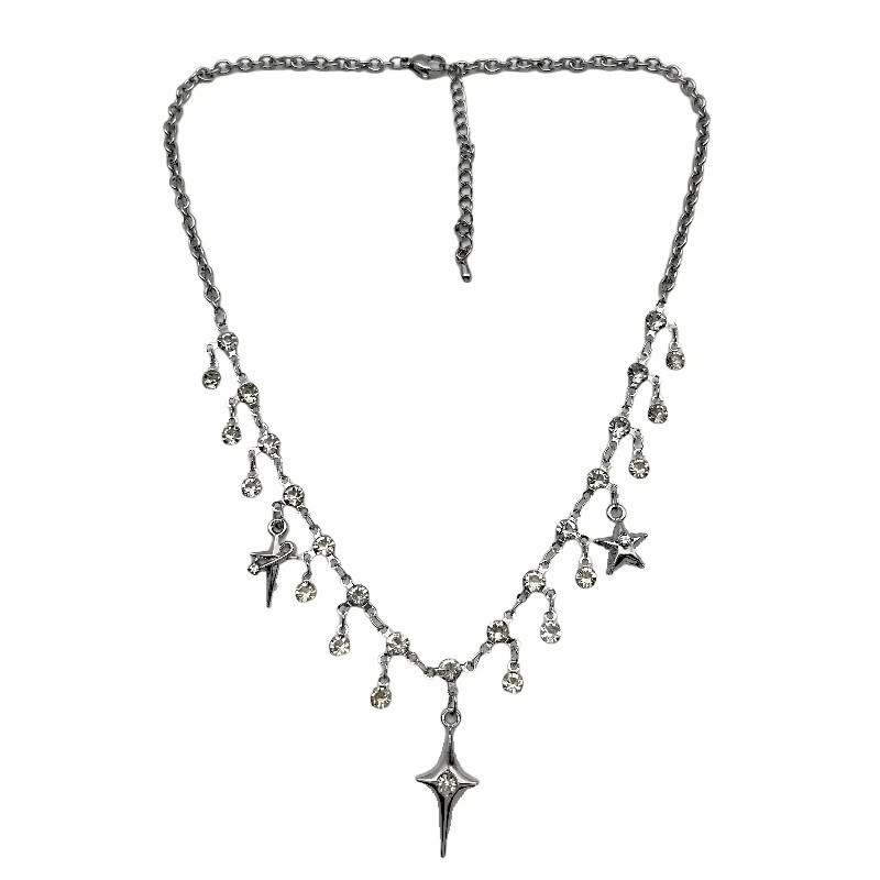 Halskette Silber, Zirkonia, Kristall, Perle, Stern, Herz, Unisex - Bild 2