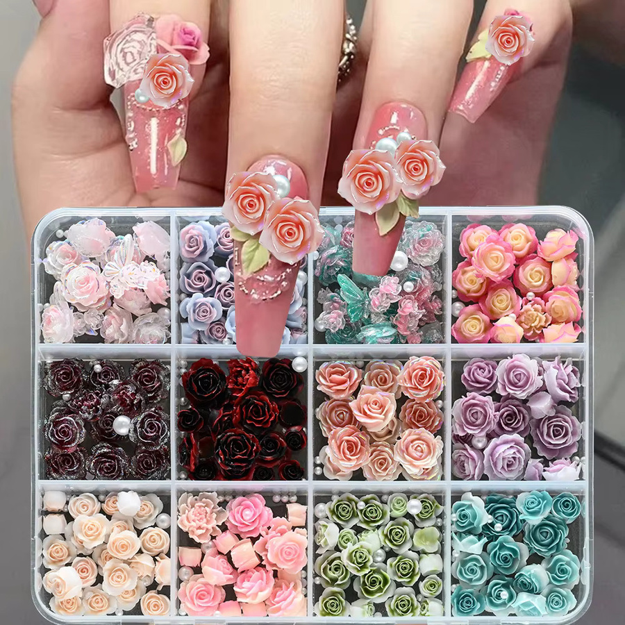 HotPress Nail Art Charms, 3D Farbverlauf Rose, Glänzend - Bild 3