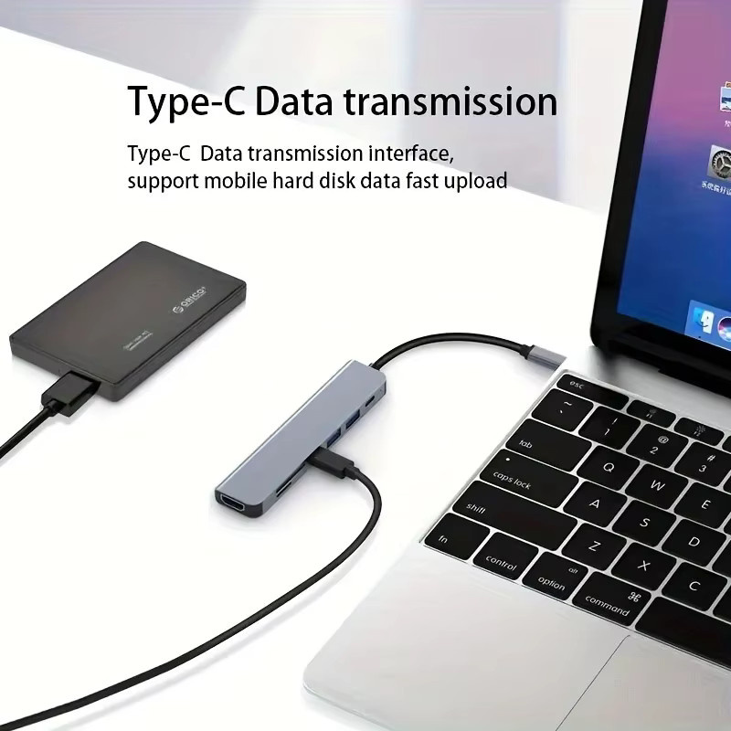 Ninth World 7-in-1 USB-C-Hub Multi-Geräte-Dock mit PD-Aufladung für Laptops und MacBooks - Bild 5
