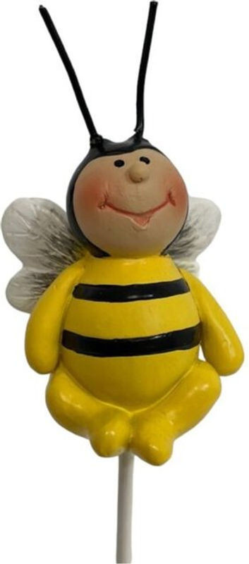 Dekofigur Biene Lucia als Stecker in Gelb aus Kunstharz, H x B x T: 9 x 4 x 4 cm - Bild 1