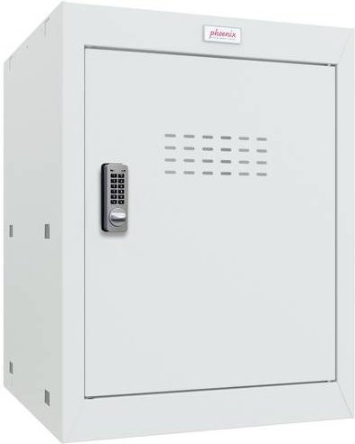 Phoenix CL0544GGE CL-Serie Würfelspind aus Stahl mit Elektronikschloss in Grau und Weiß, wandmontiert - Bild 1