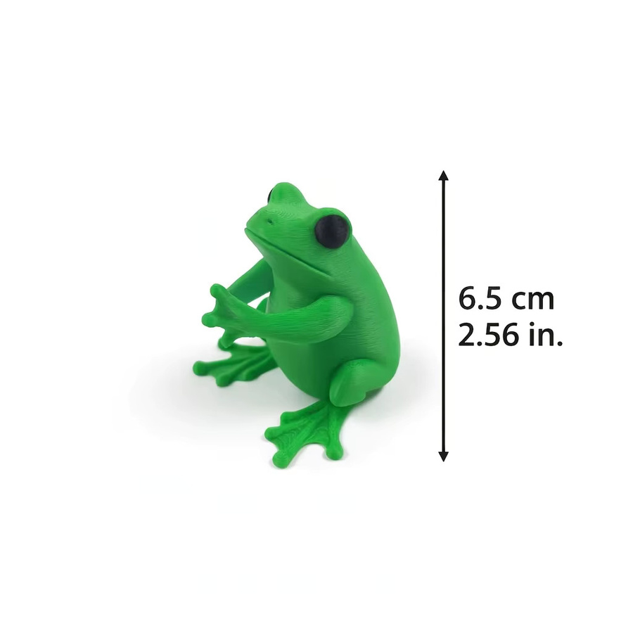 Verspielter 3D-Stifthalter in Form eines grünen Frosches aus Kunststoff als Schreibtischorganizer - Bild 2