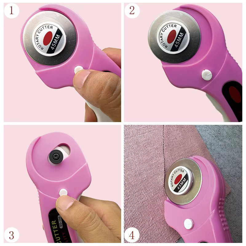Ergonomischer 45-mm-Drehschneider mit Sicherheitsverriegelung in Pink - Bild 4