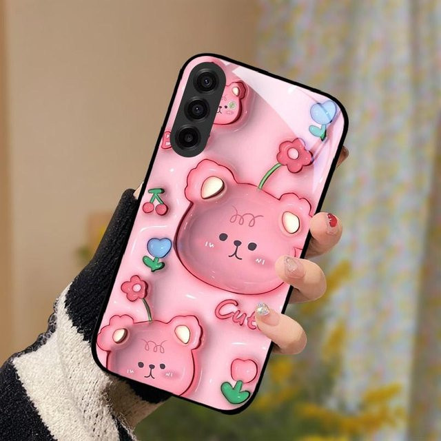 Luxus Schutzhülle für Samsung Galaxy S25 FE SM-S731B mit gehärteter Glasrückseite und Kameraschutz in Pink - Bild 1