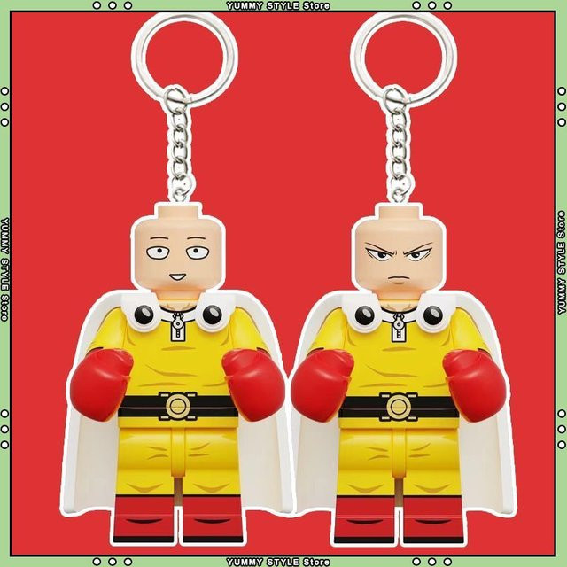 Bandai One-Punch Man Saitama Minifigur Blöcke, Schlüsselanhänger - Bild 1
