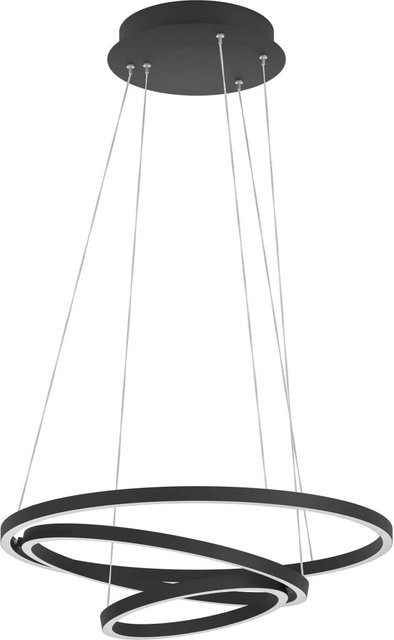 Eglo LED-Pendelleuchte Lobinero-Z CCT in Schwarz, ringförmig und dimmbar mit Bluetooth und ZigBee, B: 60,5 cm, T: 61 cm - Bild 1