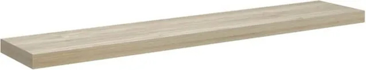 Schweberegal Vidaxl in Eiche Natur Braun, Wandregal aus Holzwerkstoff und Metall, B/T/H: 120 x 23,5 x 3,8 cm - Bild 1