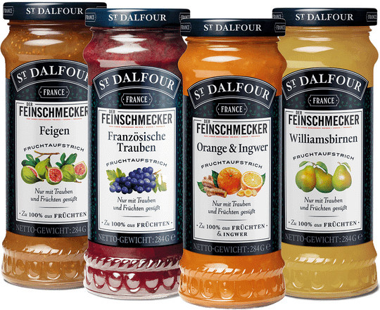 St. Dalfour Konfitüren Feinschmecker Edition 4 x 284 g - Bild 1