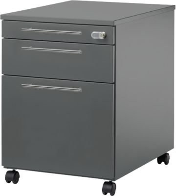 Schäfer Shop Select Rollcontainer Start Off 126 in Graphit mit Utensilienfach, Hängeregisterauszug und Schublade, abschließbar, B/T/H: 43,2 x 58,0 x 59,5 cm - Bild 1