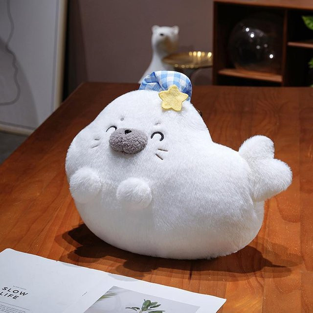 Yiran toy Seehund-Plüschtier, Kissen, Weiß - Bild 1