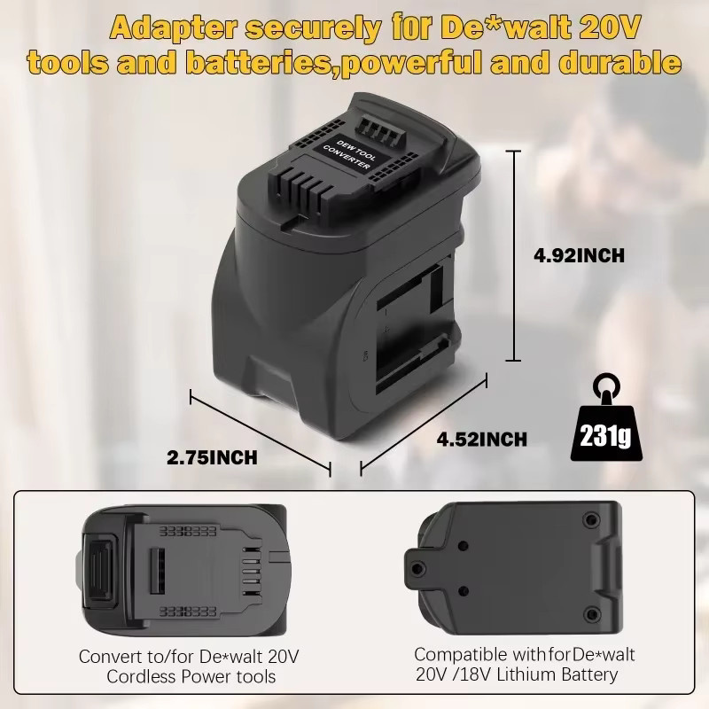 DeWalt DW20DW 2-in-1 Akku-Adapter für 20 V Li-Ionen-Akkus, 2er Packung - Bild 4