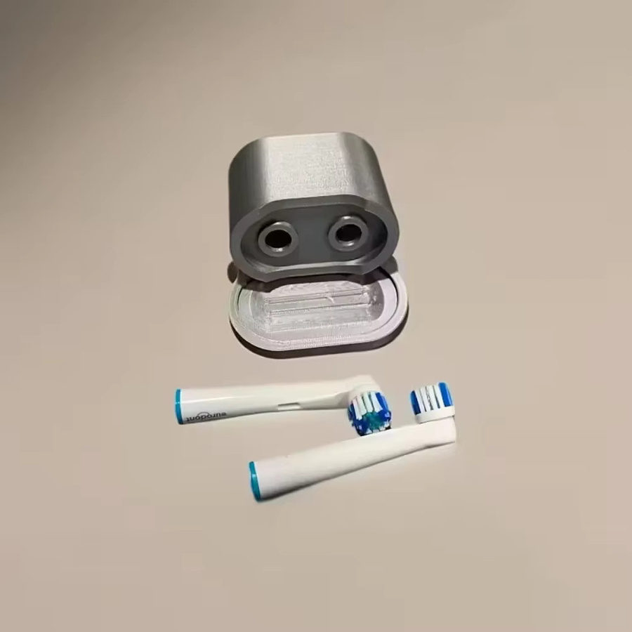Braun Oral-B Zahnbürstenkopf Aufbewahrungsbox Weiß, Staubdichter Reisebehälter aus Kunststoff für elektrische Zahnbürstenköpfe - Bild 2