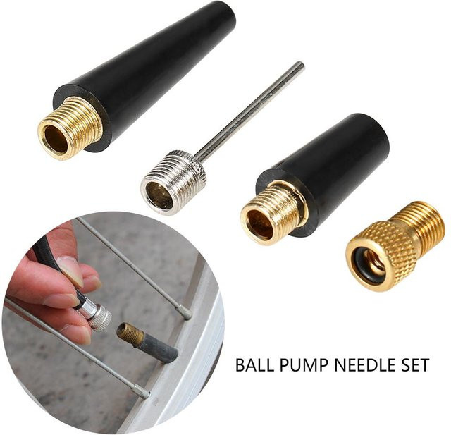 Lixada 4-teiliges Nadeldüsen-Adapter-Set für Ballaufpumpen in Schwarz - Bild 1