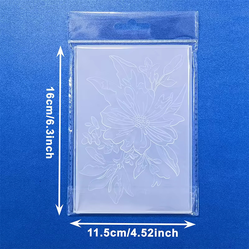 Eleganter Ordner mit floraler 3D-Prägung aus Kunststoff für Karten und Sammelalben - Bild 2