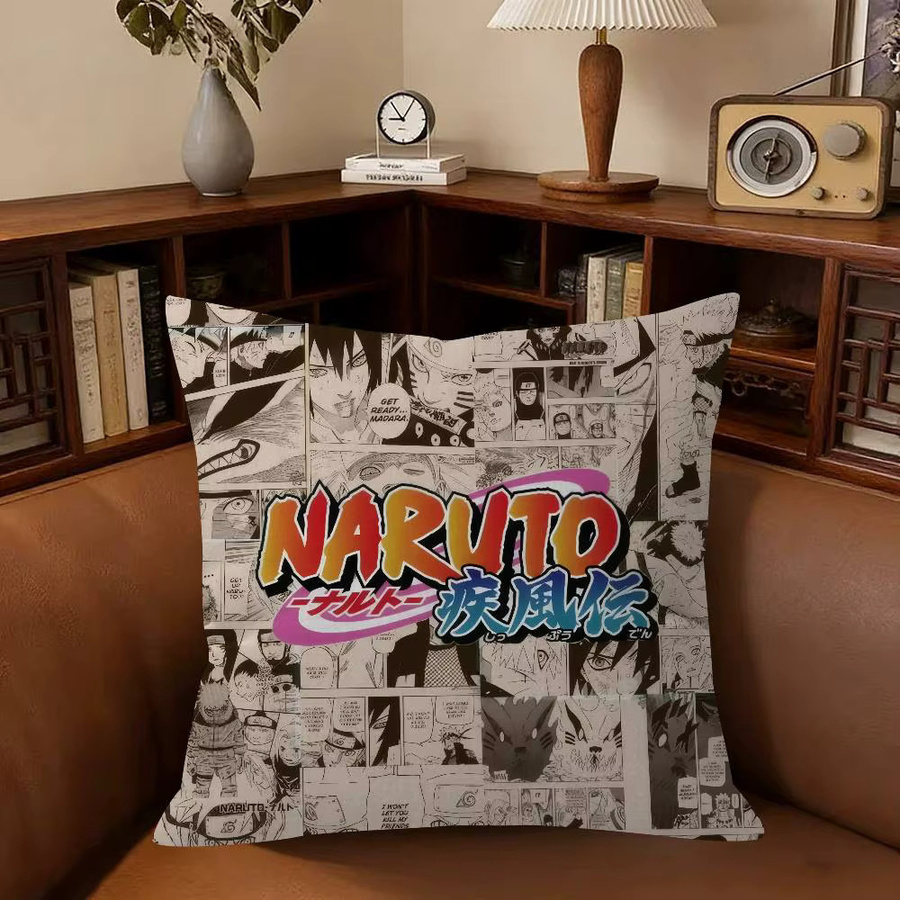 KAYOU Naruto Anime Kissenbezug, quadratisches Dekokissen in Multicolour, B/B: 45 x 45 cm - Bild 5
