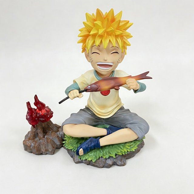 Bandai Naruto Kindheit Gegrillter Fisch Koi, Handmodell Ornament, Naruto Anime-Serie - Bild 1