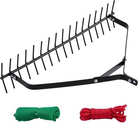 VEVOR Teichrechen aus Eisen mit 9 m Seil zur Unkrautentfernung für Teich, See und Bach, B: 81,0 cm, T: 49,5 cm, H: 16,5 cm - Bild 1