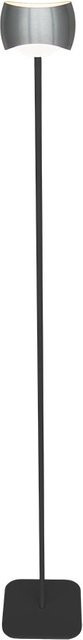 Oligo Curved LED-Stehleuchte in Schwarz Matt aus gebürstetem Aluminium mit Casambi Bluetooth Steuerung und dimmbarer CCT Funktion - Bild 1