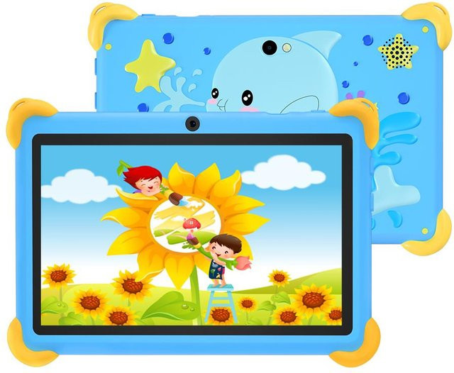 KeDou Kinder-Tablet 7 Zoll mit 32GB Speicher, Android, Quad-Core, WiFi und Bluetooth, Blau - Bild 1
