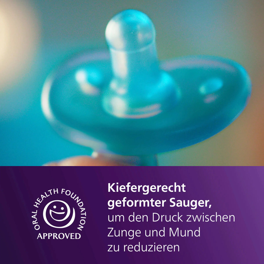 Philips Avent Soothie Schnuller 2er-Pack, Blau, Silikon, 0-6 Monate, BPA-frei - Bild 2