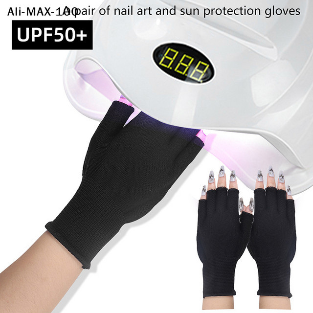 Heabety Sonnenschutzhandschuhe für Nagelkunst, UV-Schutz - Bild 1