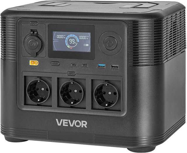 Buying Solutions MB Tragbare Powerstation mit 200W Solarpanel und 1800W Solar-Generator, 1008Wh LiFePO4 Akku-Backup in Schwarz mit 9 Ausgangsports - Bild 1