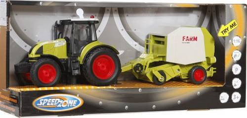Speedzone Landwirtschaft Modell: Traktor mit Rundballenpresse im Maßstab 1:16