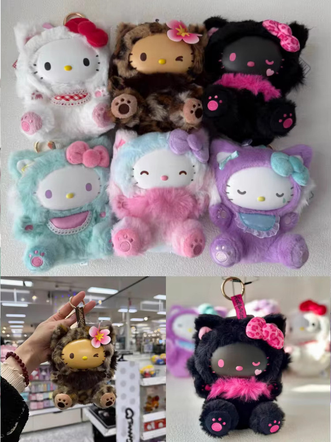 Bandai HelloKitty Plüschpuppe Anhänger, Leopardenmuster, 6 Stile - Bild 4