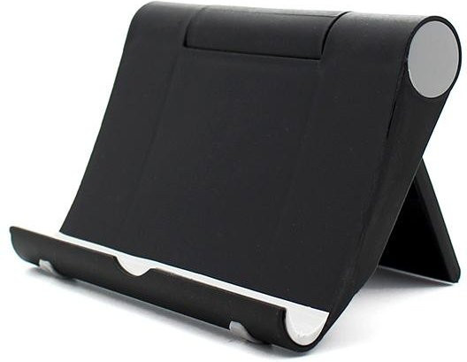 Universelle faltbare Handyhalterung und Tablet-Ständer für Samsung und iPhone in Schwarz - Bild 1