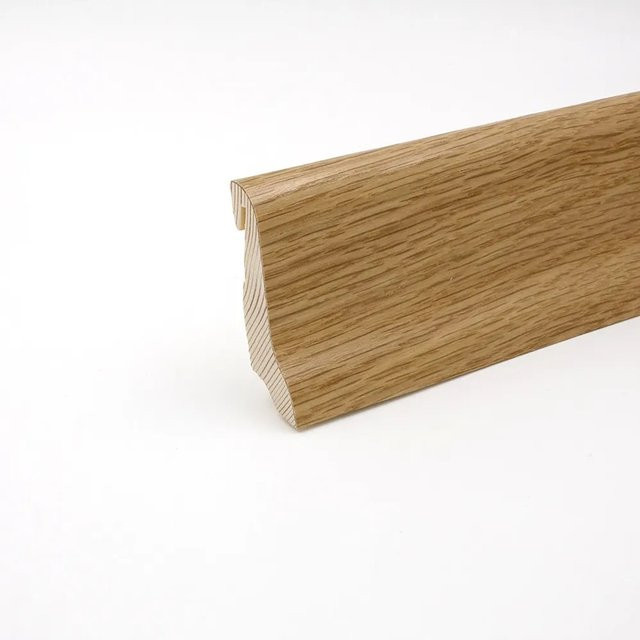 Döllken Profiles Sockelleiste Clipfix A aus MDF furniert in Eiche Hell, Höhe: 60 mm, Tiefe: 21 mm, Länge: 2500 mm - Bild 1