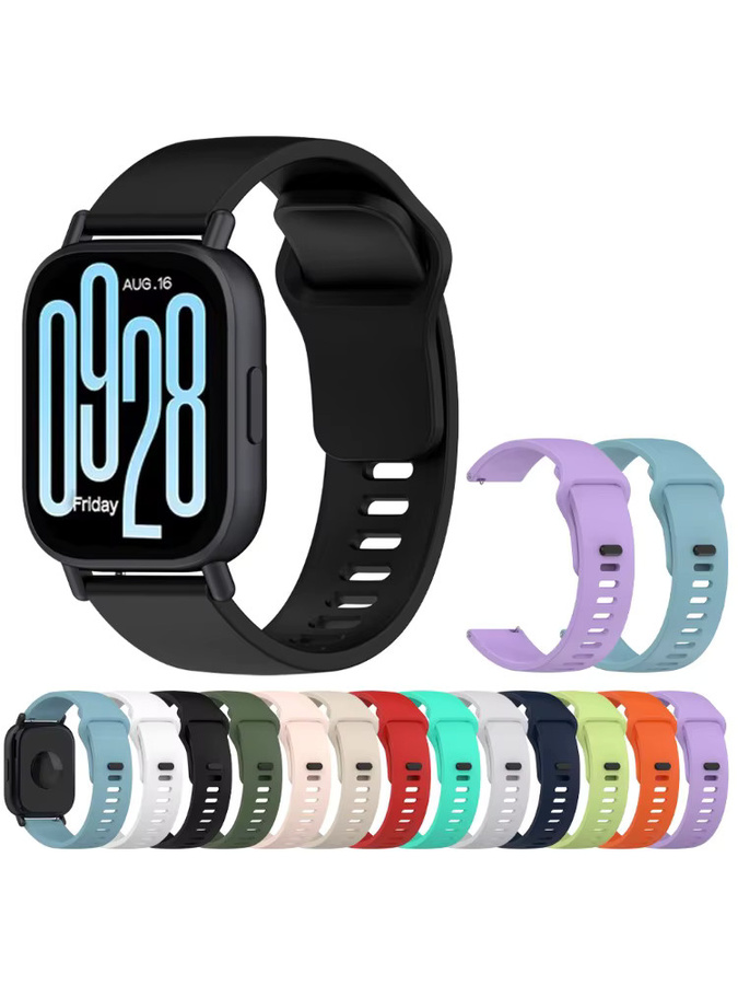 Xiaomi Uhrenarmband Silikon, 22 mm, Schwarz, Multicolor - Bild 5