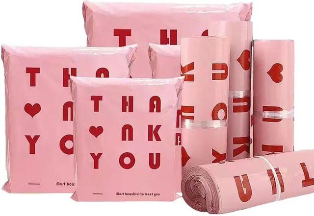 INPLUSTOP Versandtaschen aus Kunststoff, 20 Stück, Rosa, selbstdichtende Kuriertaschen - Bild 1