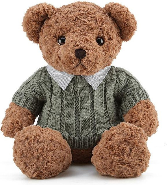 Teddybär-Plüschpuppe, Kuschelbär-Puppe, 50cm, schwarz - Bild 1