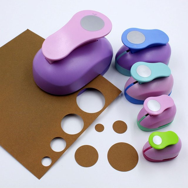 DIY Kreis Locher für Scrapbooking und Bastelarbeiten in verschiedenen Größen, Mehrfarbig - Bild 1