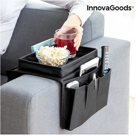 Sofa Tablett InnovaGoods für Fernbedienungen in Schwarz B/T/H: 54 x 31 x 4 cm - Bild 1