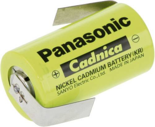 Panasonic Sub-C ZLF Spezial-Akku mit Z-Lötfahne, NiCd, 1.2V, 1700 mAh, Gelb - Bild 1