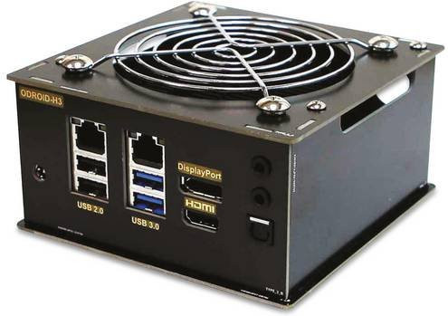 ODROID H3-CASE SBC-Gehäuse für 3 Einheiten in Schwarz mit SATA-Unterstützung - Bild 1