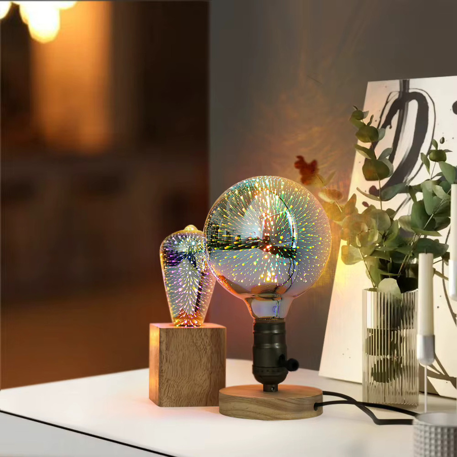 PARKSON 3D LED Vintage Edison Glühbirne E27 RGB Multicolour Feuerwerk Stern Nachtlicht zur Dekoration - Bild 4