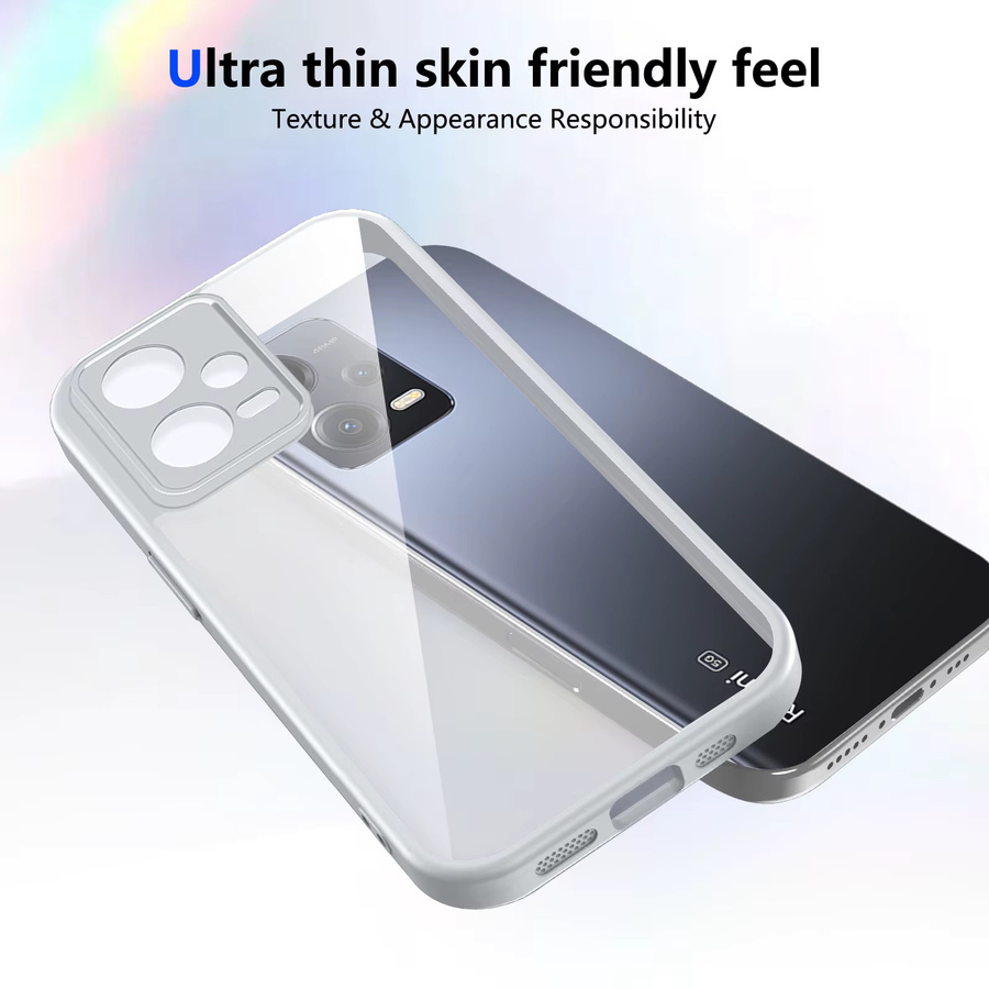 Xiaomi Poco X5 5G Schutzhülle aus Silikon und TPU mit Air-Kissen Design in Transparent oder Blau - Bild 3