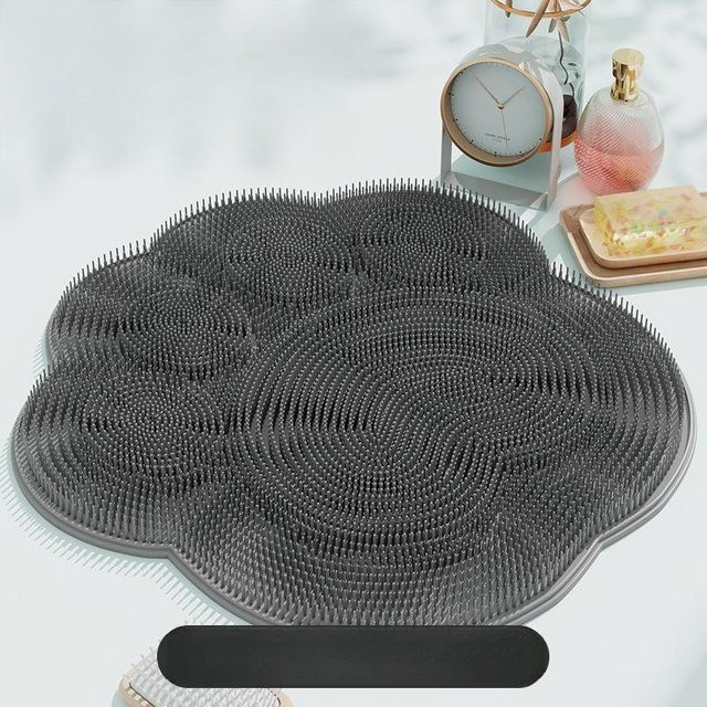 Rutschfeste Silikon-Duschfußmatte von HaiKouLiJinHaiKeJiYouXianGongSi zur Fußmassage in Dark Gray bunt - Bild 1
