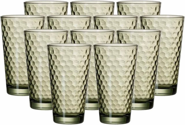 Ritzenhoff & Breker Favo Longdrinkgläser Tumbler in Green, 12er Set, 400 ml - Bild 1