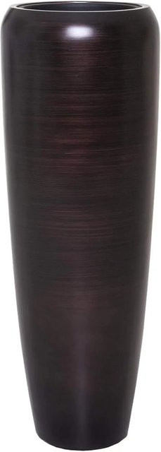 Vivanno Bodenvase Cavita aus Fiberglas in Erdbraun, B/T/H: 34 x 34 x 97 cm - Bild 1