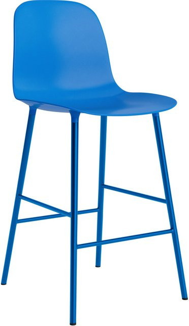 Normann Copenhagen Form Barstuhl aus Stahl in Blau - Bild 1