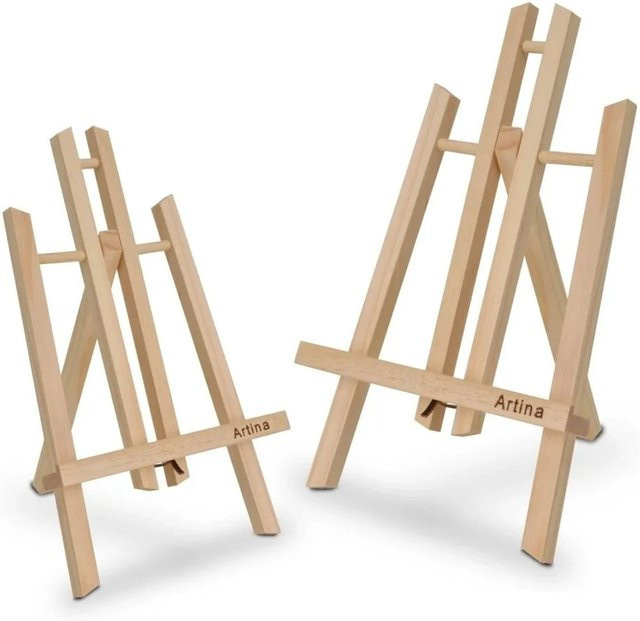 Artina Manchester 2er Set Tischstaffelei Klein aus Holz in Beige, Höhe: 28 cm - Bild 1