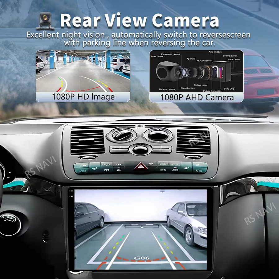 RSNAVI Android 16 Autoradio mit 2K QLED Display für Mercedes Benz Vito und Viano W639 (2003-2015) in Schwarz mit CarPlay, Bluetooth und Multimedia-Funktionen - Bild 2