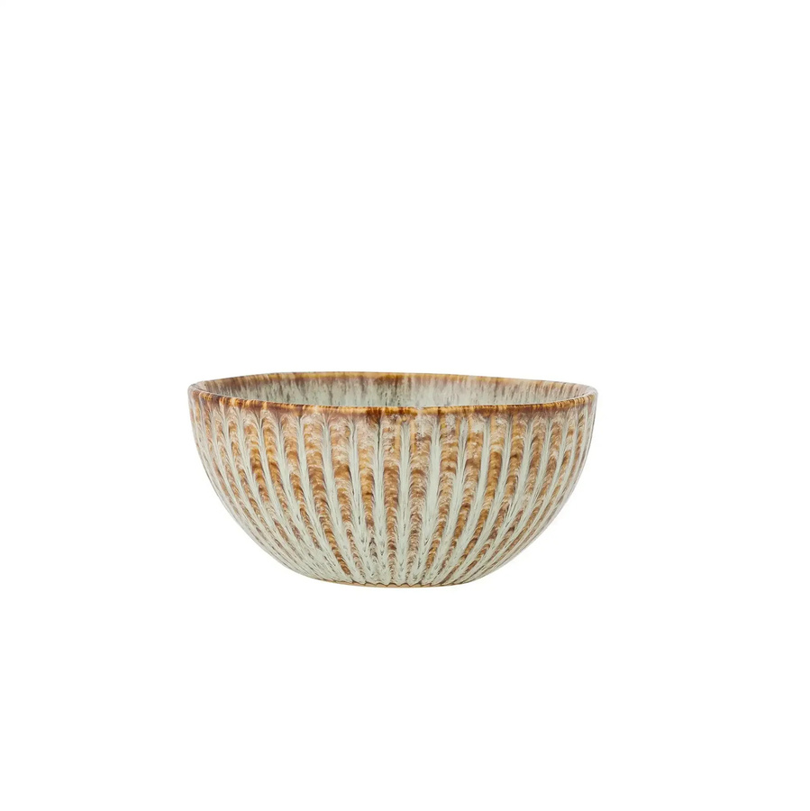 Bloomingville Schale Fleur aus Steingut in Beige/Natur, Durchmesser: 11 cm - Bild 1