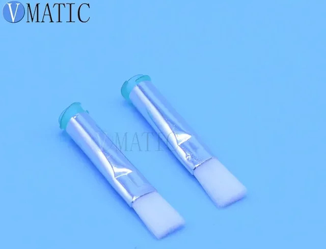 Abgabe-Nadel und Pinsel Set für Flüssigkeiten und Kleber mit 18G Nadel und 9mm flachem Pinsel aus Metall - Bild 1